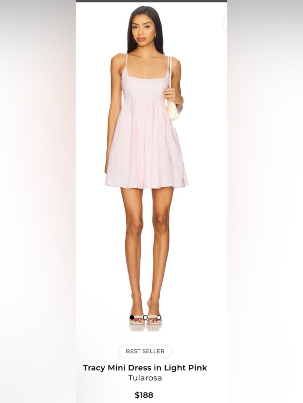Tularosa Tracy Mini Dress in Light Pink Sz XXS